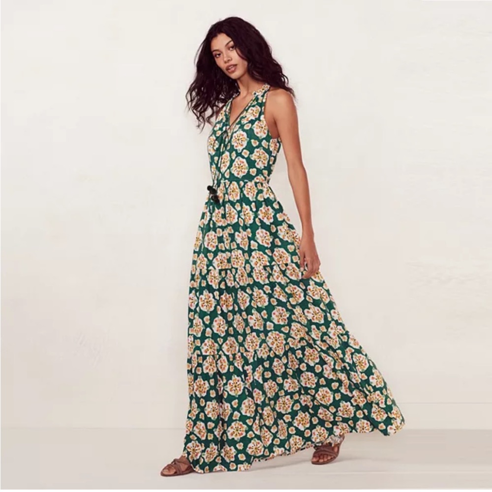 Lc Lauren Conrad halter boho style , size small maxi dress great condition